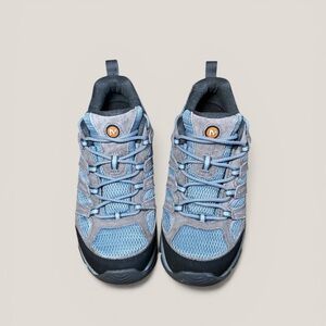 Merrell Women's Light Blue and Gray (Smoke) Venting Trail Hiking Sneakers